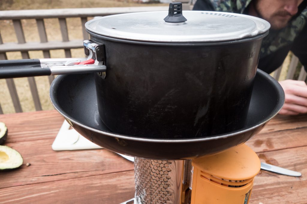The second pot or pan distributes the heat better. | Credit: Ryan Wichelns