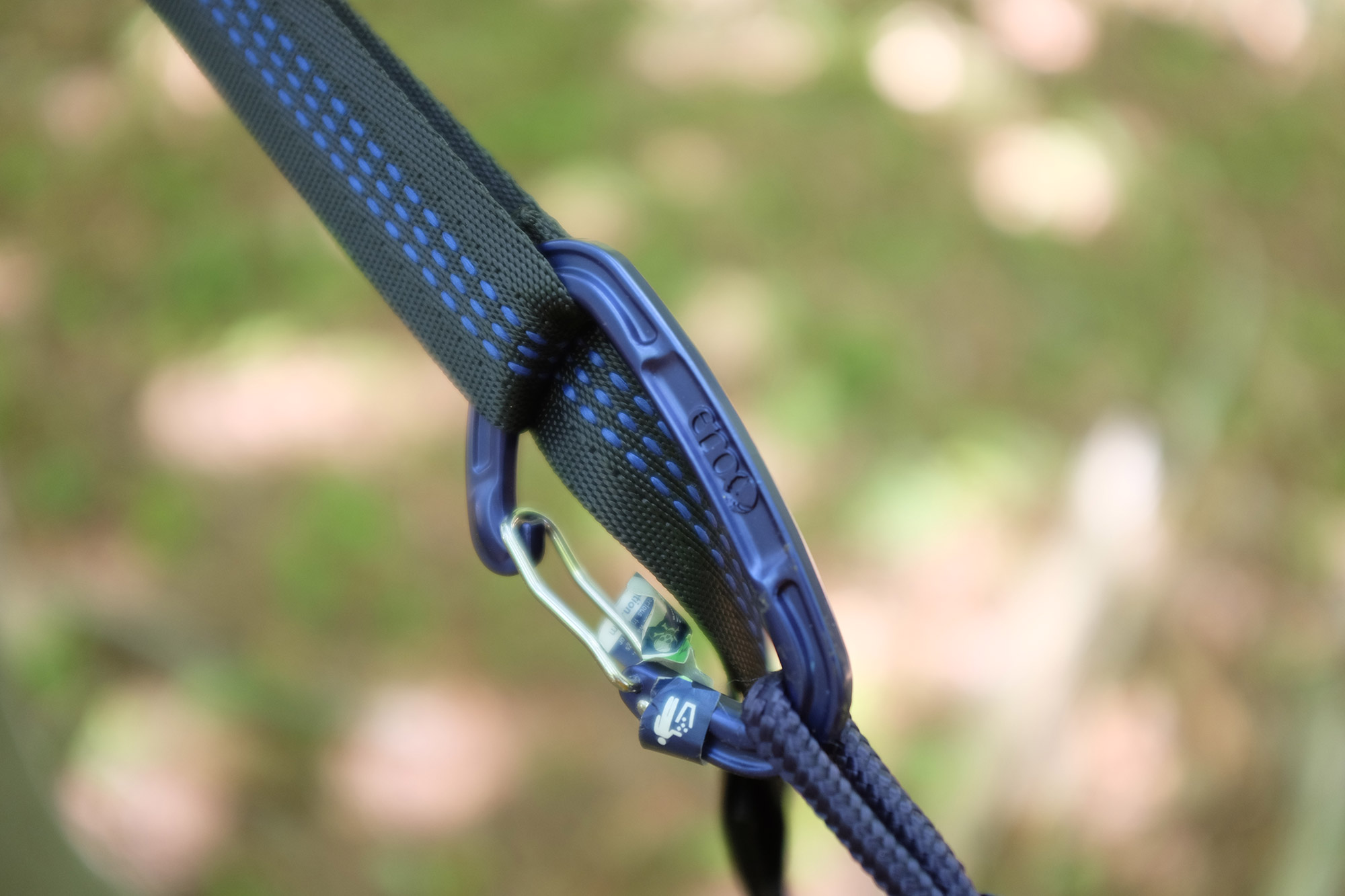 The Atlas Hammock Suspension System straps are webbed so it’s really, really easy to adjust the hang as needed. The unused ones are good for hanging other stuff too, like a camp light, or clothes that need drying out. | Credit: John Lepak