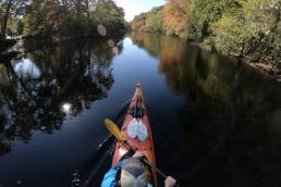 Fall paddling near Boston on the Charles River