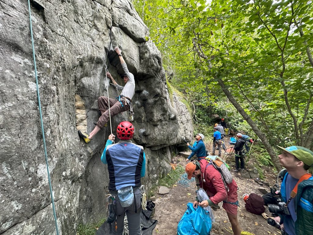 Climbing at the Rumney Craggin' Classic