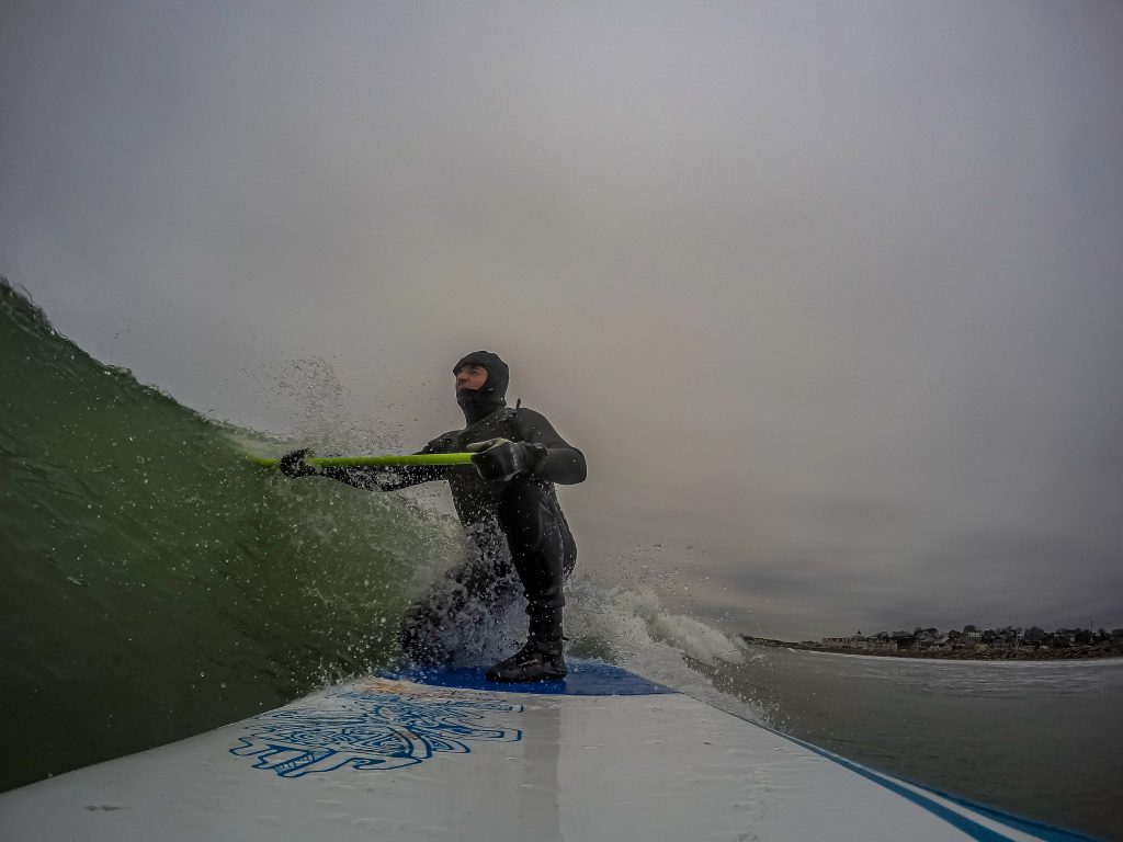 Using a wetsuit while surfing