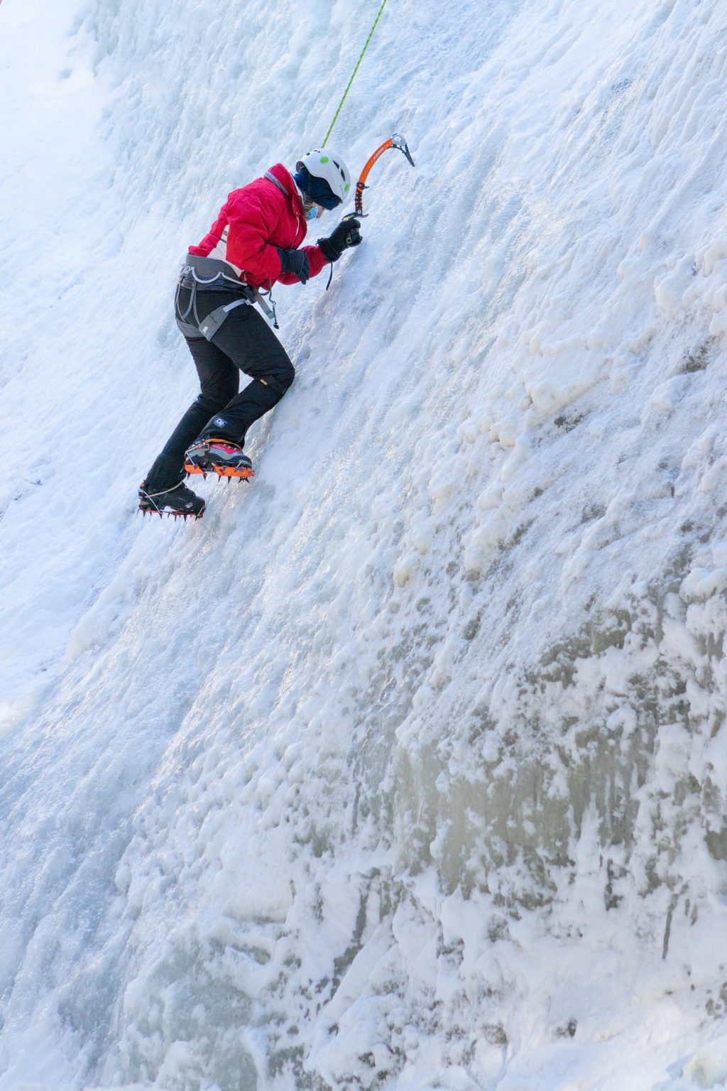 Adaptive climbing group tackling ice climbing in the Adirondacks 