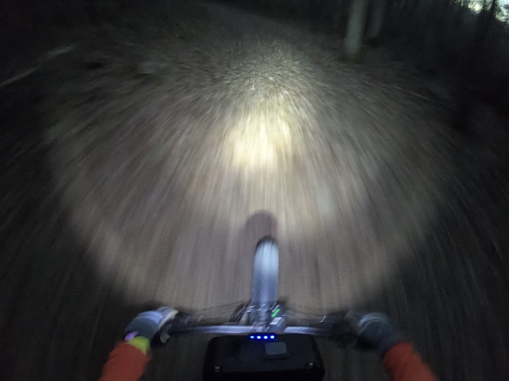 Lighting a night mountain bike ride