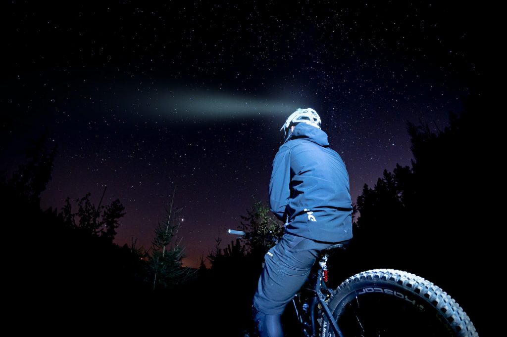 Night time mountain biking 