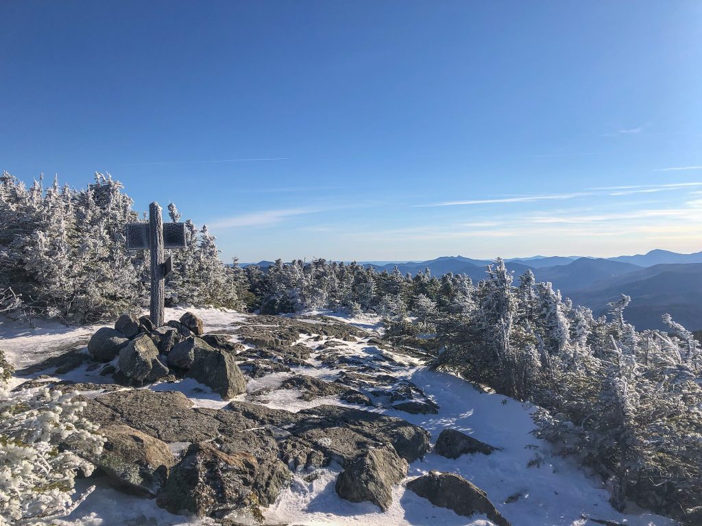 View of Mount Jackson's summit in winter 